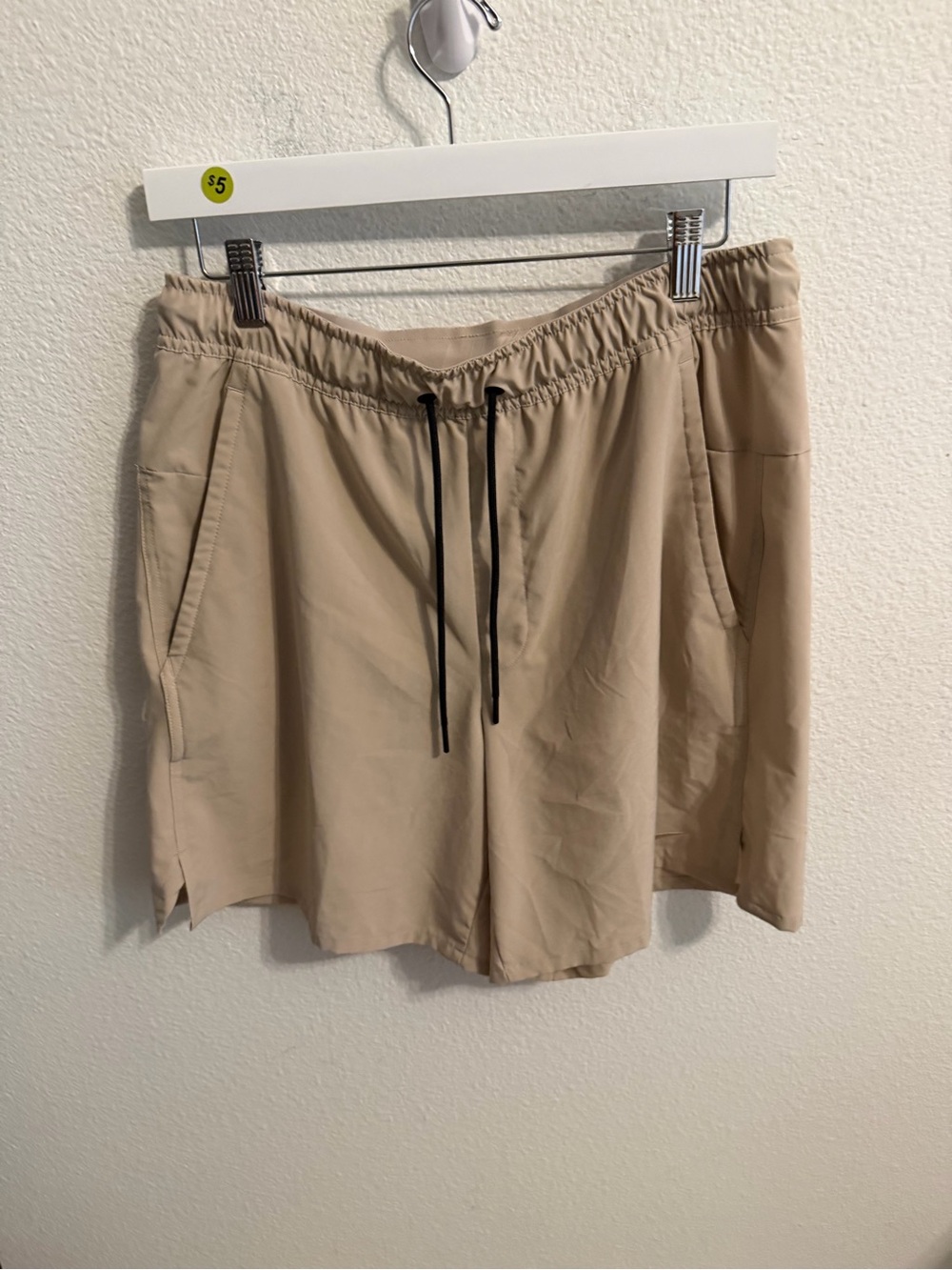 Nike Men's Beige Athletic Drawstring Shorts